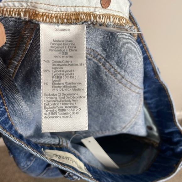 Madewell | Women’s The Perfect Jean Shorts Cut Off Size 29 NWT - Picture 5 of 5